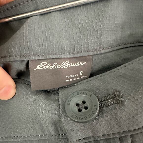 Eddie Bauer Gray Stretch Ripstop Crop Pant Womens Size 8 - Picture 3 of 6